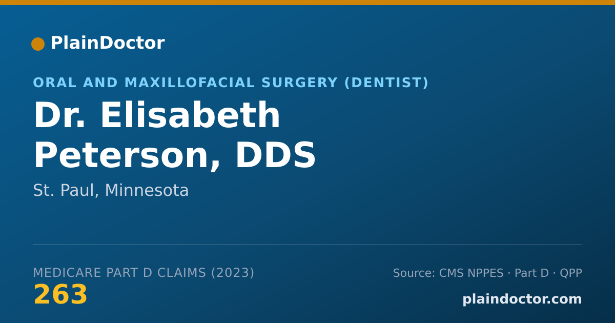 Shareable card for Elisabeth Peterson, DDS - Oral and Maxillofacial Surgery (Dentist), St. Paul, MN