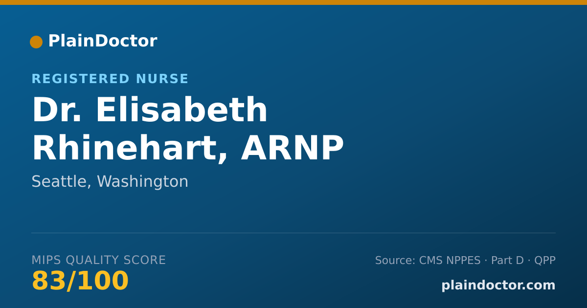 Shareable card for Elisabeth Rhinehart, ARNP - Registered Nurse, Seattle, WA