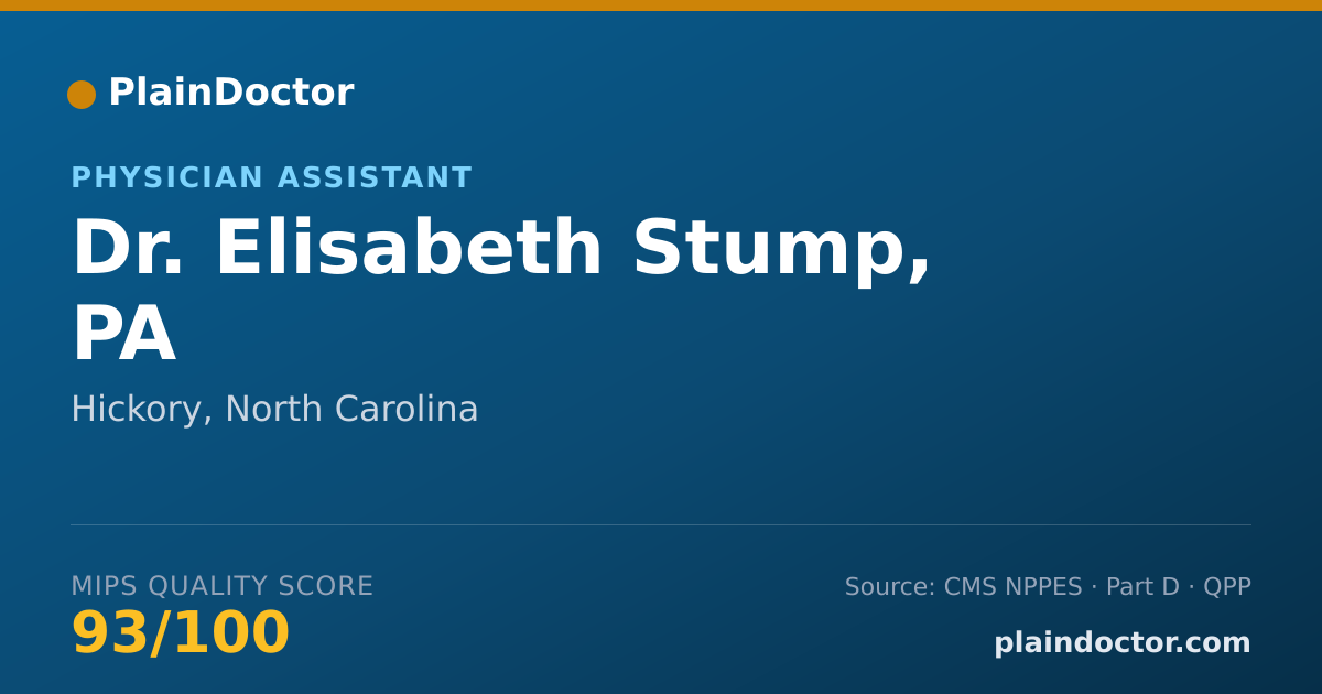 Shareable card for Elisabeth Stump, PA - Physician Assistant, Hickory, NC