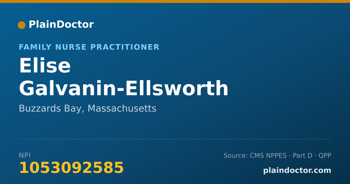 Shareable card for Elise Galvanin-Ellsworth - Family Nurse Practitioner, Buzzards Bay, MA