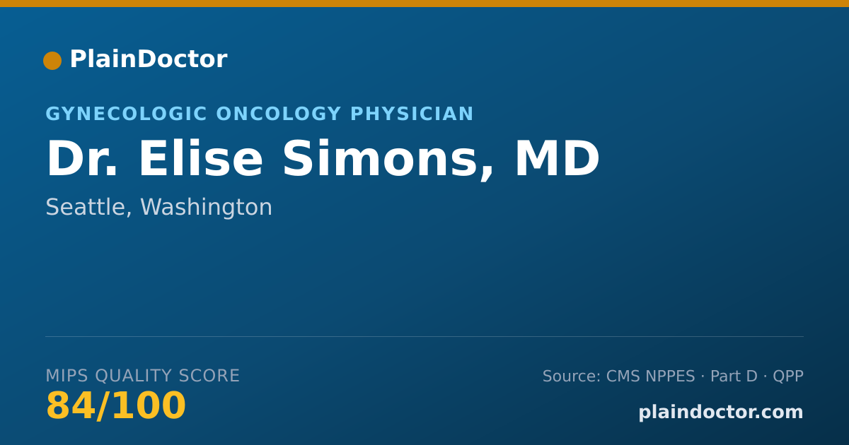 Shareable card for Elise Simons, MD - Obstetrics & Gynecology Physician, Seattle, WA