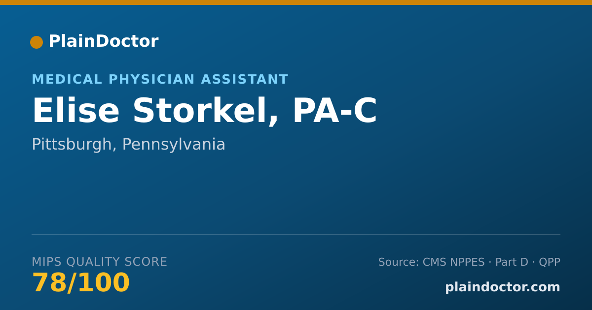 Shareable card for Elise Storkel, PA-C - Medical Physician Assistant, Pittsburgh, PA
