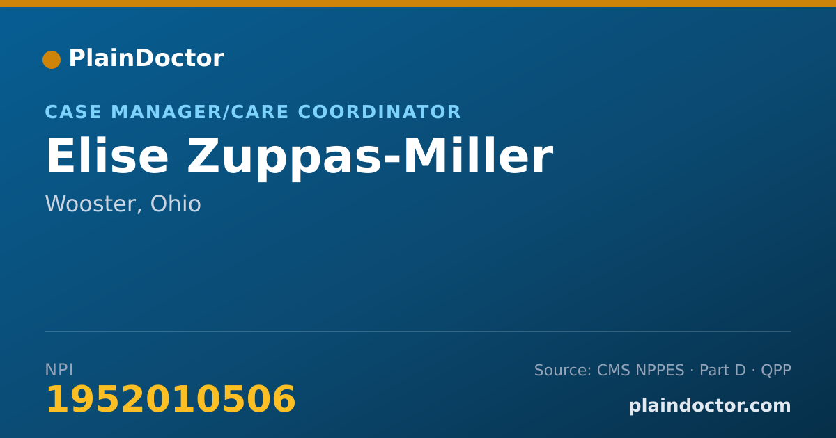 Shareable card for Elise Zuppas-Miller - Case Manager/Care Coordinator, Wooster, OH