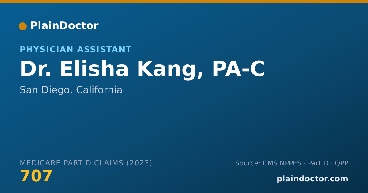 Shareable card for Elisha Kang, PA-C - Physician Assistant, San Diego, CA