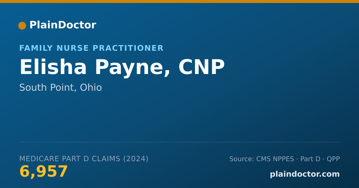 Shareable card for Elisha Payne, CNP - Family Nurse Practitioner, South Point, OH