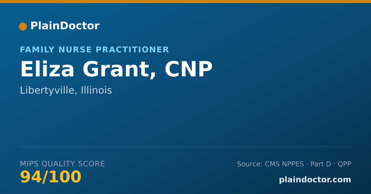 Shareable card for Eliza Grant, CNP - Family Nurse Practitioner, Libertyville, IL