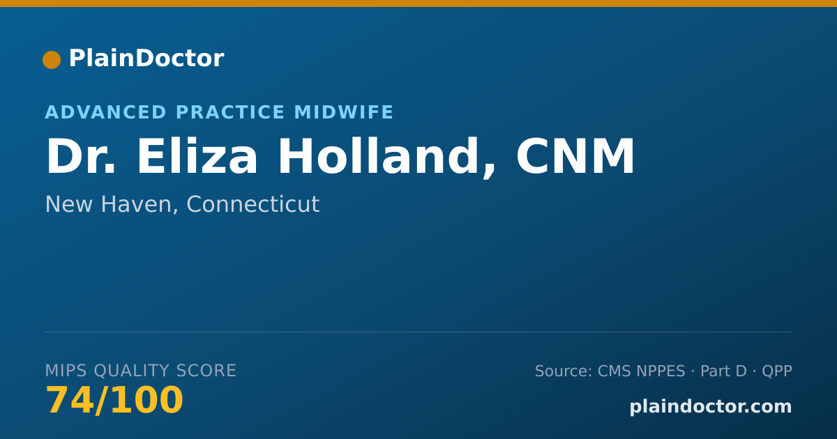 Shareable card for Eliza Holland, CNM - Advanced Practice Midwife, New Haven, CT