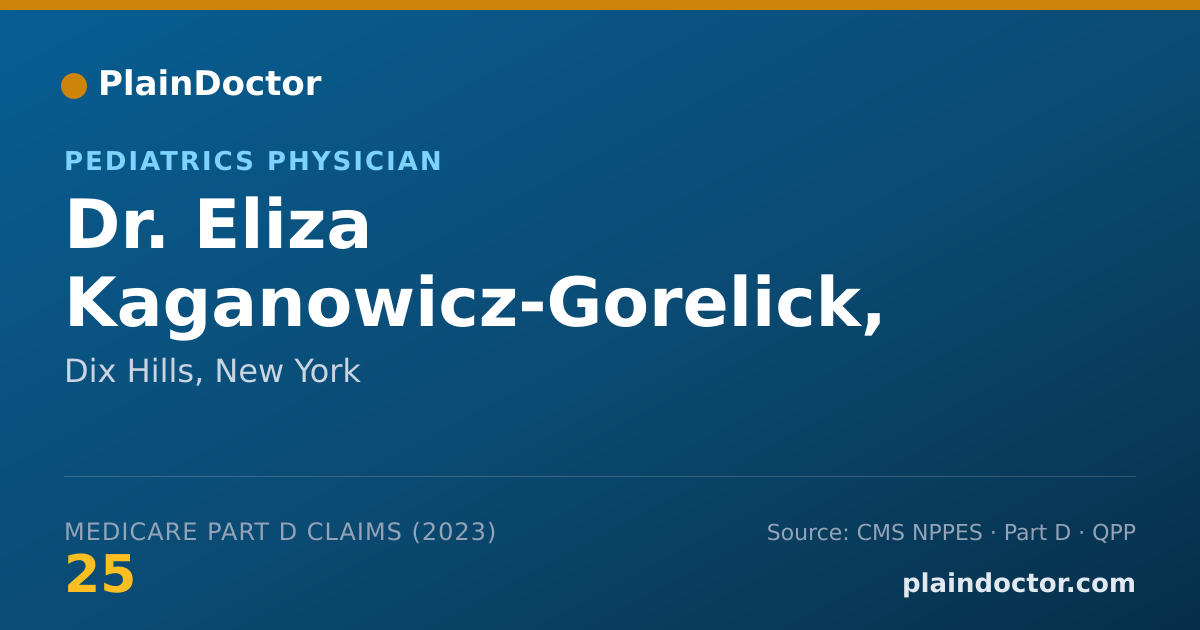 Shareable card for Eliza Kaganowicz-Gorelick, MD - Pediatrics Physician, Dix Hills, NY