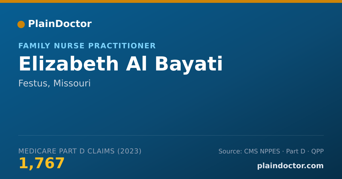 Shareable card for Elizabeth Al Bayati - Family Nurse Practitioner, Festus, MO