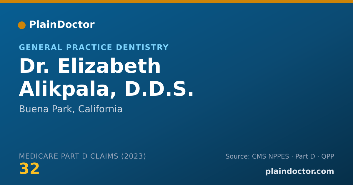 Shareable card for Elizabeth Alikpala, D.D.S. - General Practice Dentistry, Buena Park, CA