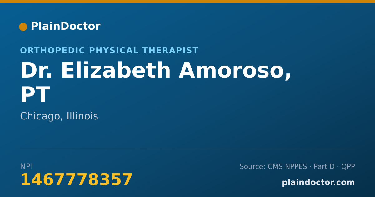Shareable card for Elizabeth Amoroso, PT - Orthopedic Physical Therapist, Chicago, IL