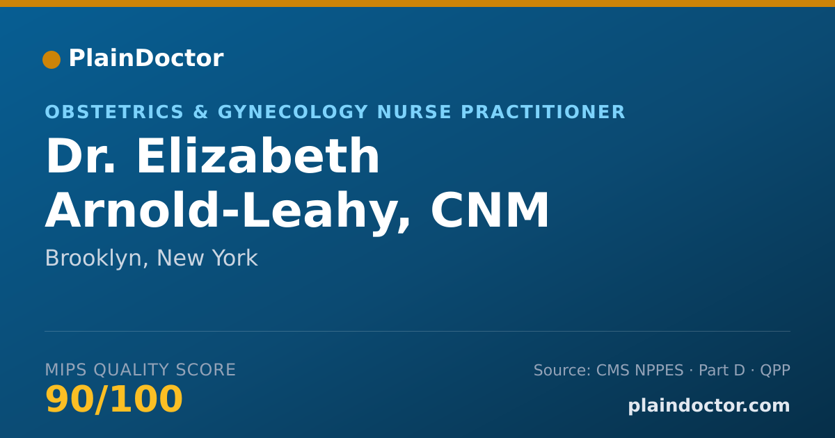 Shareable card for Elizabeth Arnold-Leahy, CNM - Obstetrics & Gynecology Nurse Practitioner, Brooklyn, NY