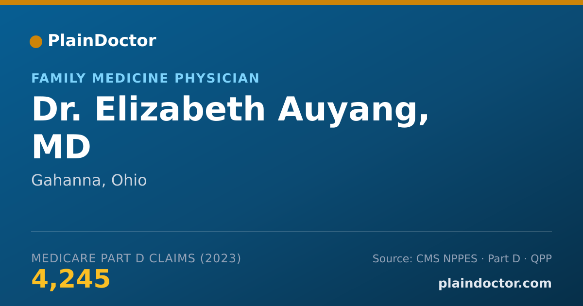 Shareable card for Elizabeth Auyang, MD - Family Medicine Physician, Gahanna, OH