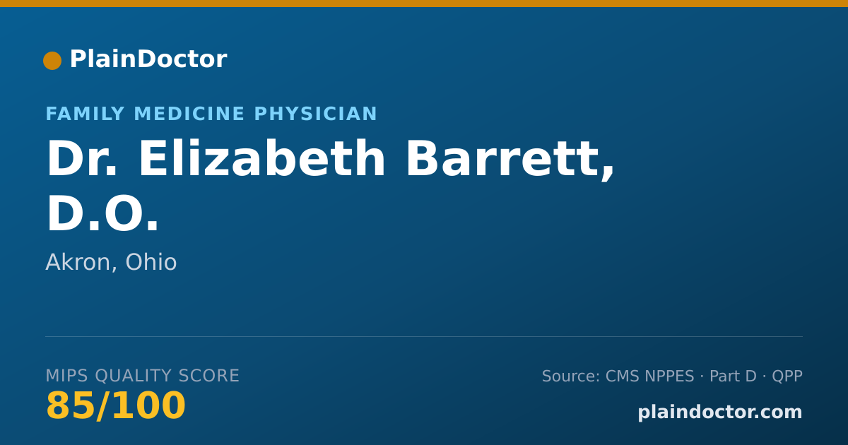 Shareable card for Elizabeth Barrett, D.O. - Family Medicine Physician, Akron, OH