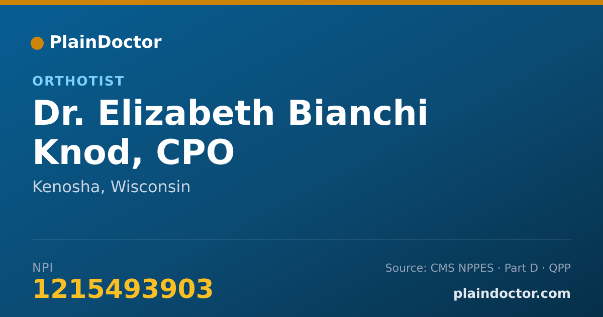 Shareable card for Elizabeth Bianchi Knod, CPO - Orthotist, Kenosha, WI