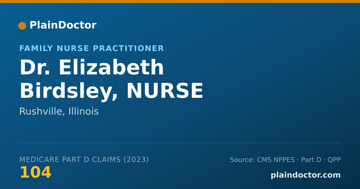 Shareable card for Elizabeth Birdsley, NURSE PRACTITIONER - Family Nurse Practitioner, Rushville, IL