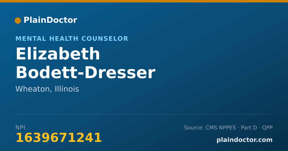 Shareable card for Elizabeth Bodett-Dresser - Mental Health Counselor, Wheaton, IL