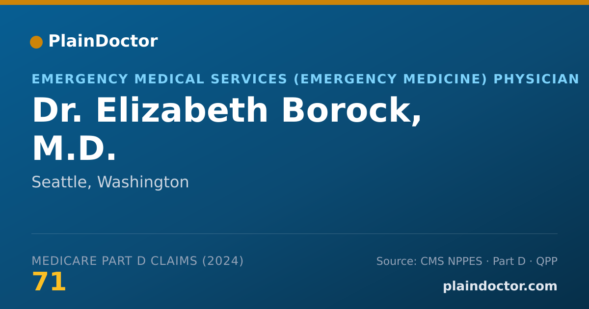 Shareable card for Elizabeth Borock, M.D. - Emergency Medical Services (Emergency Medicine) Physician, Seattle, WA