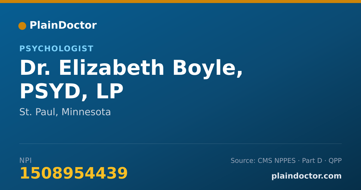 Shareable card for Elizabeth Boyle, PSYD, LP - Psychologist, St. Paul, MN