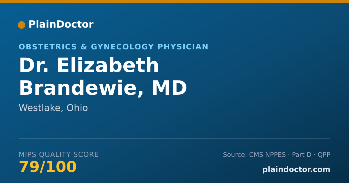 Shareable card for Elizabeth Brandewie, MD - Obstetrics & Gynecology Physician, Westlake, OH
