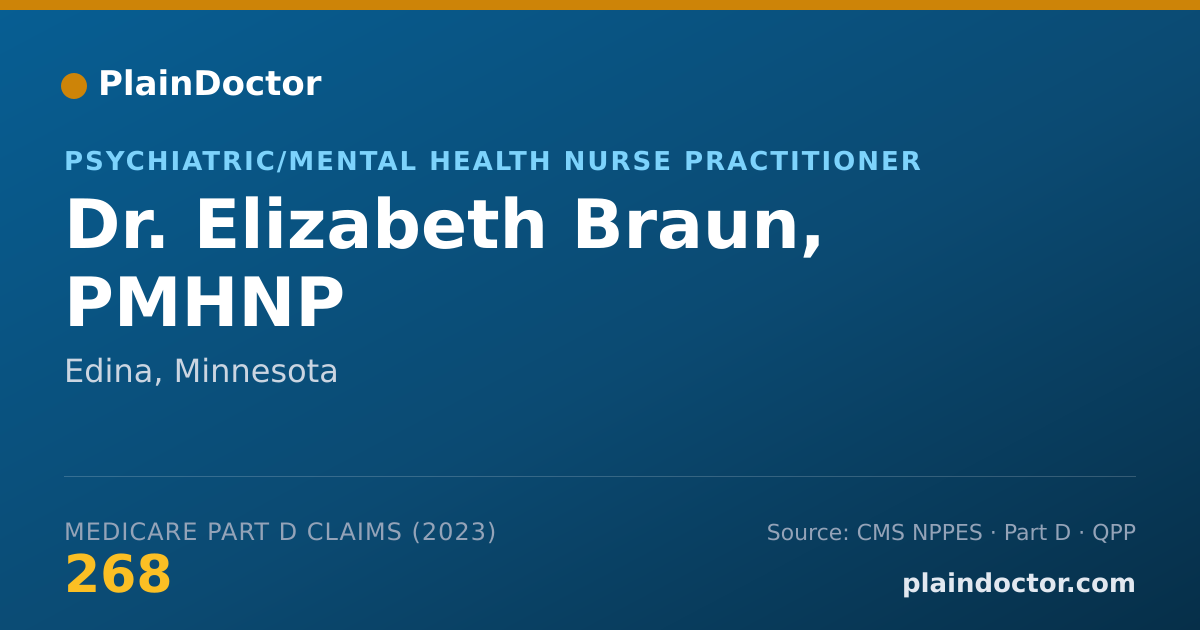 Shareable card for Elizabeth Braun, PMHNP - Psychiatric/Mental Health Nurse Practitioner, Edina, MN