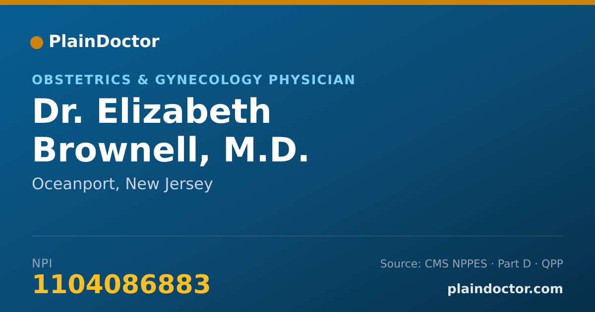 Shareable card for Elizabeth Brownell, M.D. - Obstetrics & Gynecology Physician, Oceanport, NJ