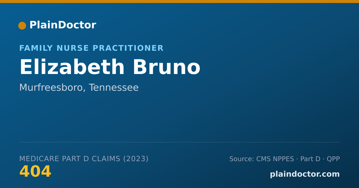 Shareable card for Elizabeth Bruno - Family Nurse Practitioner, Murfreesboro, TN