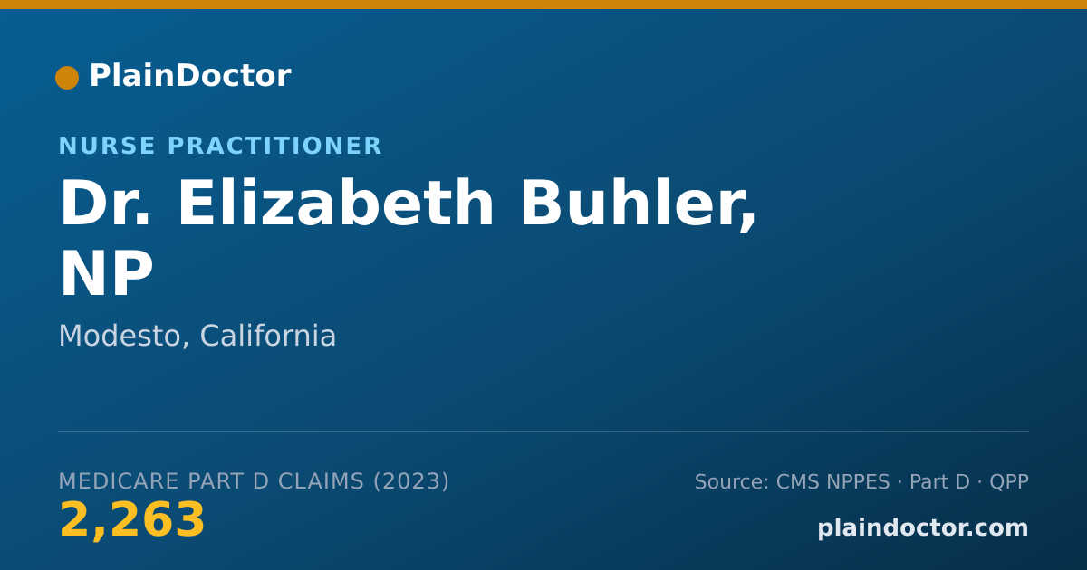Shareable card for Elizabeth Buhler, NP - Nurse Practitioner, Modesto, CA