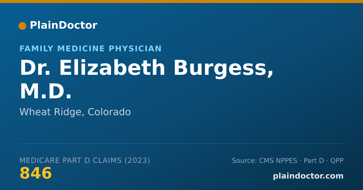 Shareable card for Elizabeth Burgess, M.D. - Family Medicine Physician, Wheat Ridge, CO