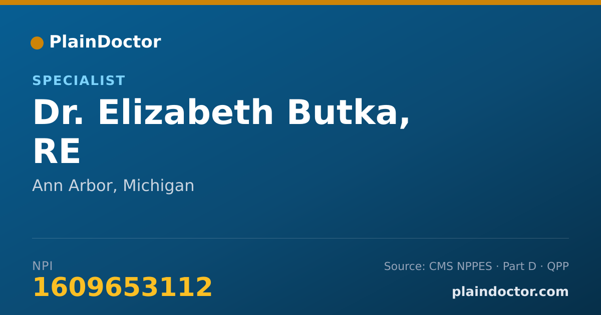 Shareable card for Elizabeth Butka, RE - Specialist, Ann Arbor, MI