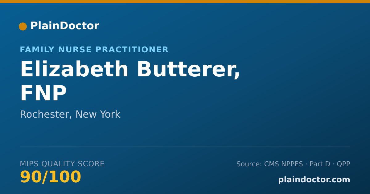 Shareable card for Elizabeth Butterer, FNP - Family Nurse Practitioner, Rochester, NY