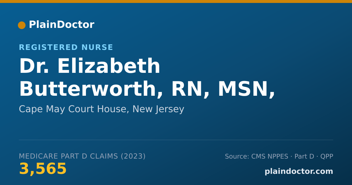 Shareable card for Elizabeth Butterworth, RN, MSN, APNC - Registered Nurse, Cape May Court House, NJ