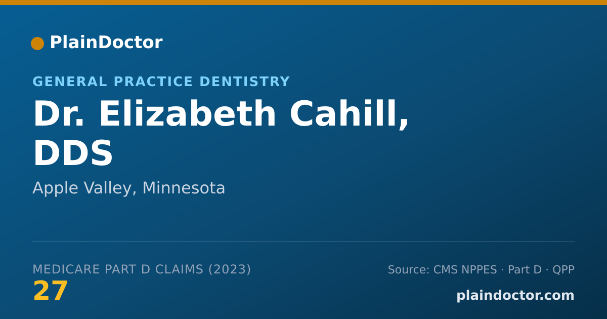 Shareable card for Elizabeth Cahill, DDS - General Practice Dentistry, Apple Valley, MN