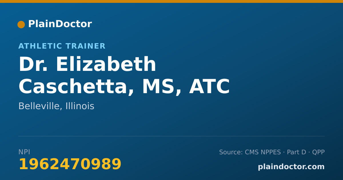 Shareable card for Elizabeth Caschetta, MS, ATC - Athletic Trainer, Belleville, IL