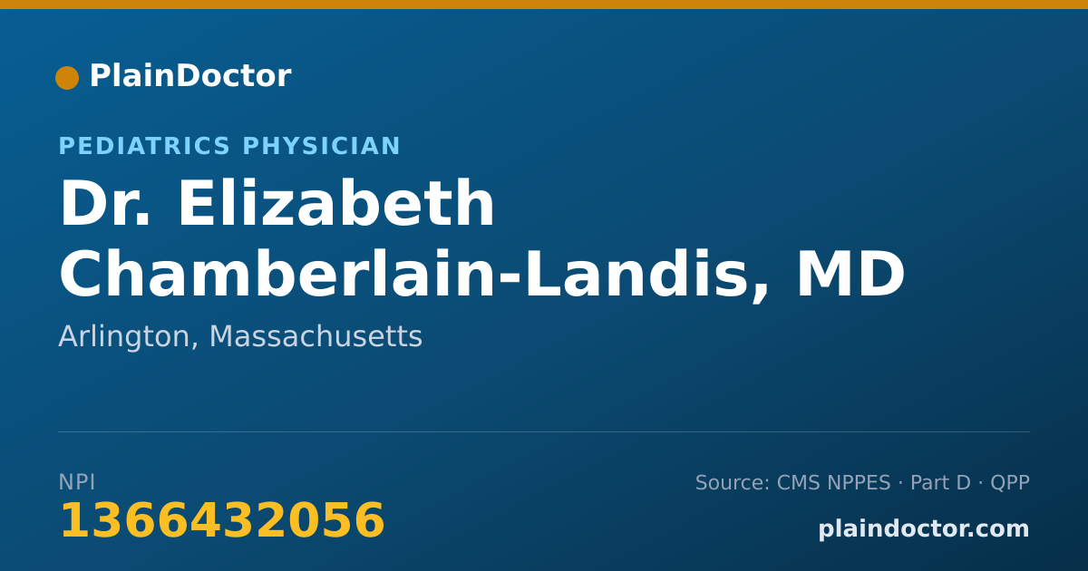 Shareable card for Elizabeth Chamberlain-Landis, MD - Pediatrics Physician, Arlington, MA