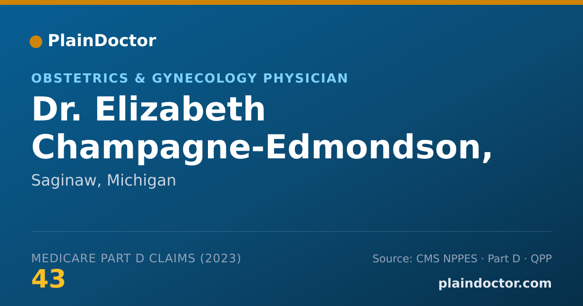 Shareable card for Elizabeth Champagne-Edmondson, MD - Obstetrics & Gynecology Physician, Saginaw, MI