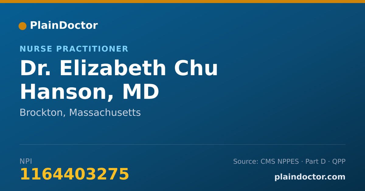 Shareable card for Elizabeth Chu Hanson, MD - Nurse Practitioner, Brockton, MA