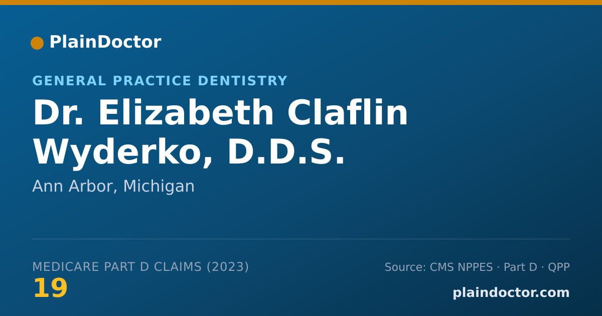 Shareable card for Elizabeth Claflin Wyderko, D.D.S. - General Practice Dentistry, Ann Arbor, MI