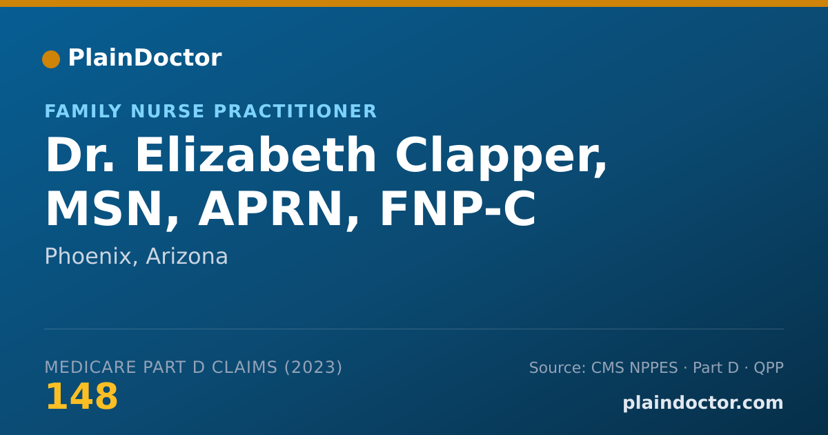 Shareable card for Elizabeth Clapper, MSN, APRN, FNP-C - Family Nurse Practitioner, Phoenix, AZ