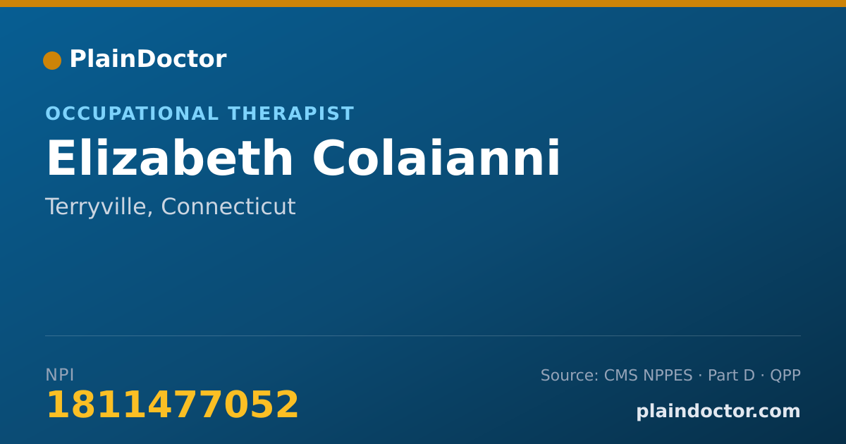 Shareable card for Elizabeth Colaianni - Occupational Therapist, Terryville, CT