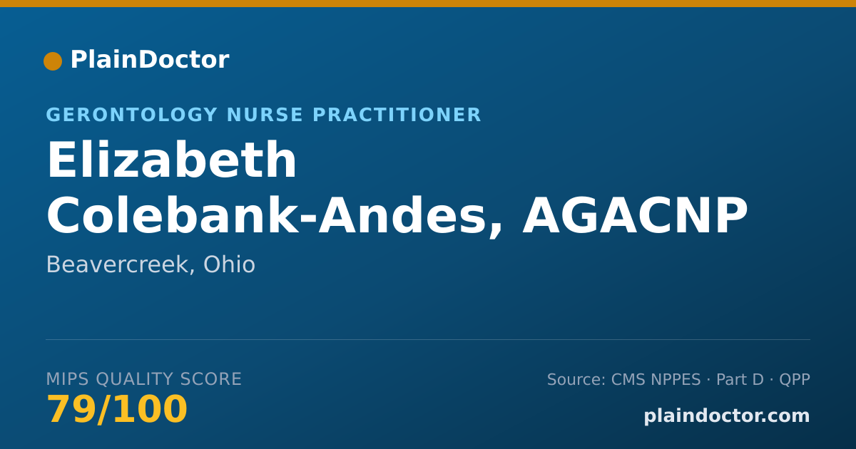Shareable card for Elizabeth Colebank-Andes, AGACNP - Gerontology Nurse Practitioner, Beavercreek, OH