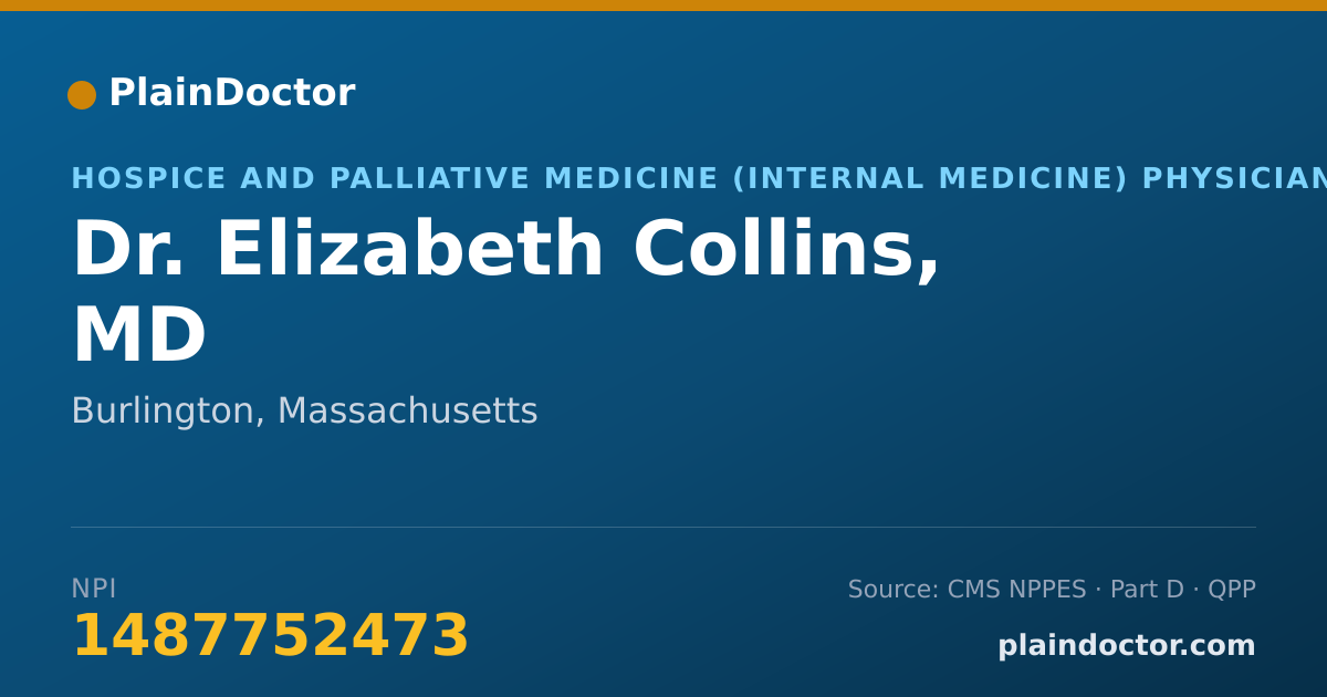 Shareable card for Elizabeth Collins, MD - Hospice and Palliative Medicine (Internal Medicine) Physician, Burlington, MA