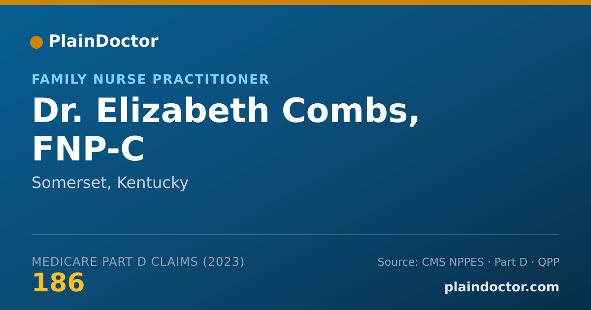 Shareable card for Elizabeth Combs, FNP-C - Family Nurse Practitioner, Somerset, KY
