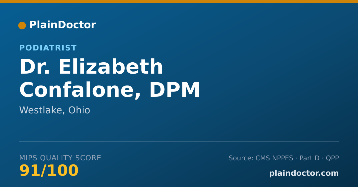 Shareable card for Elizabeth Confalone, DPM - Podiatrist, Westlake, OH