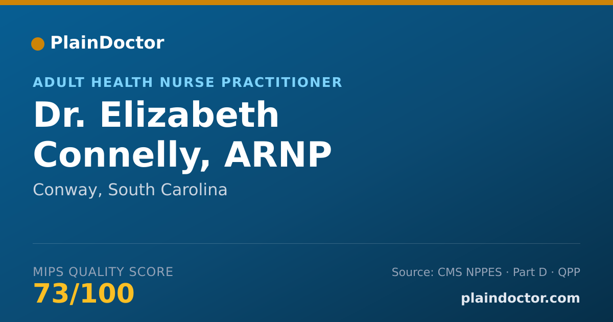 Shareable card for Elizabeth Connelly, ARNP - Adult Health Nurse Practitioner, Conway, SC