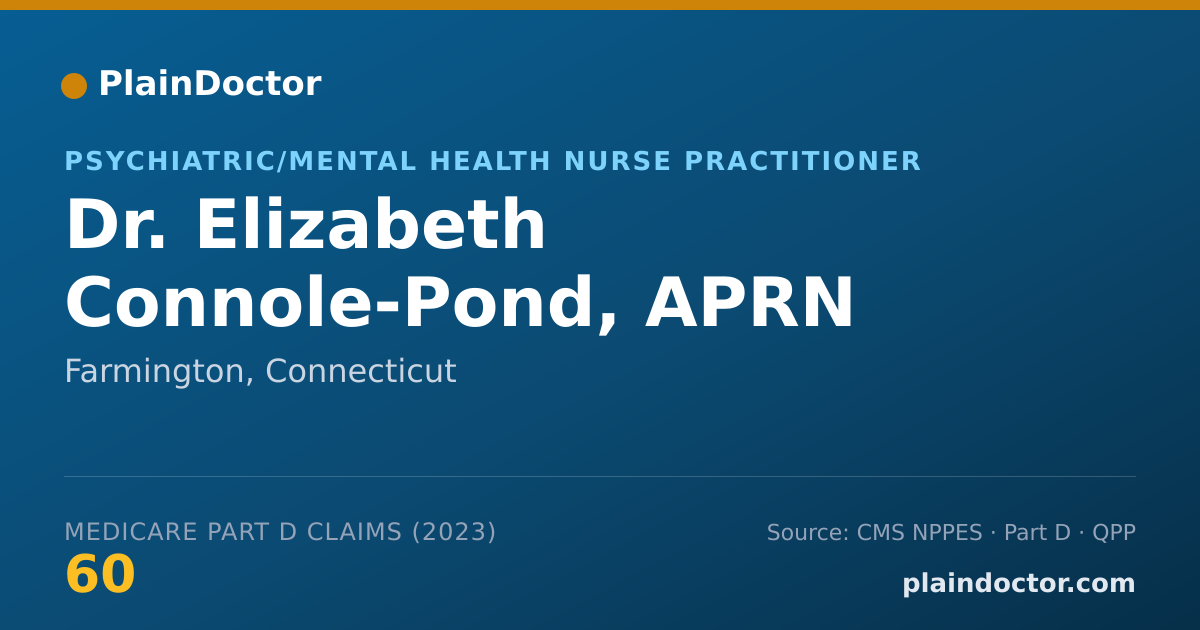 Shareable card for Elizabeth Connole-Pond, APRN - Psychiatric/Mental Health Nurse Practitioner, Farmington, CT