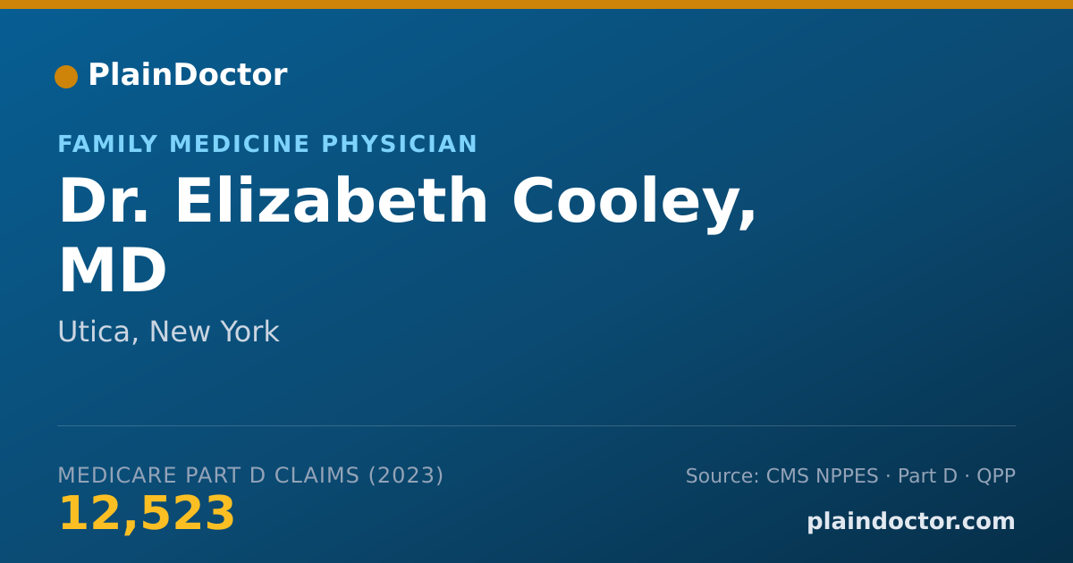Shareable card for Elizabeth Cooley, MD - Family Medicine Physician, Utica, NY