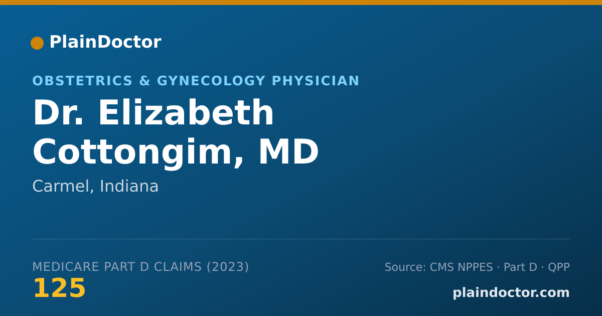 Shareable card for Elizabeth Cottongim, MD - Obstetrics & Gynecology Physician, Carmel, IN