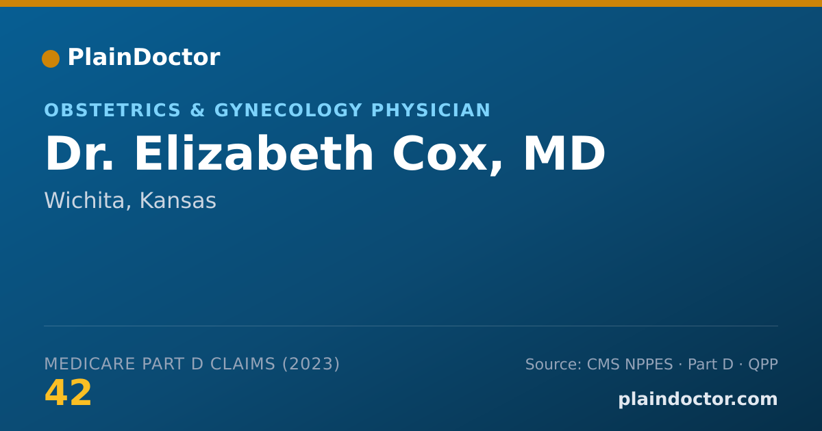 Shareable card for Elizabeth Cox, MD - Obstetrics & Gynecology Physician, Wichita, KS