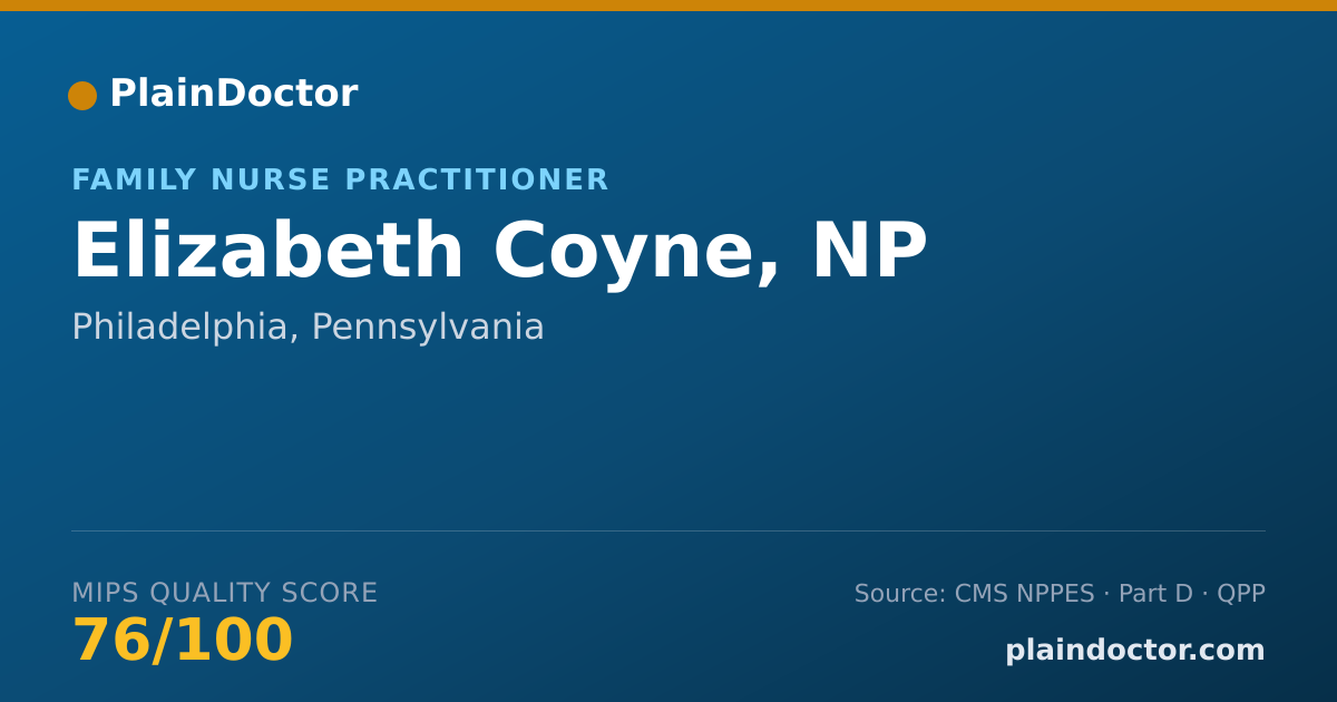 Shareable card for Elizabeth Coyne, NP - Family Nurse Practitioner, Philadelphia, PA